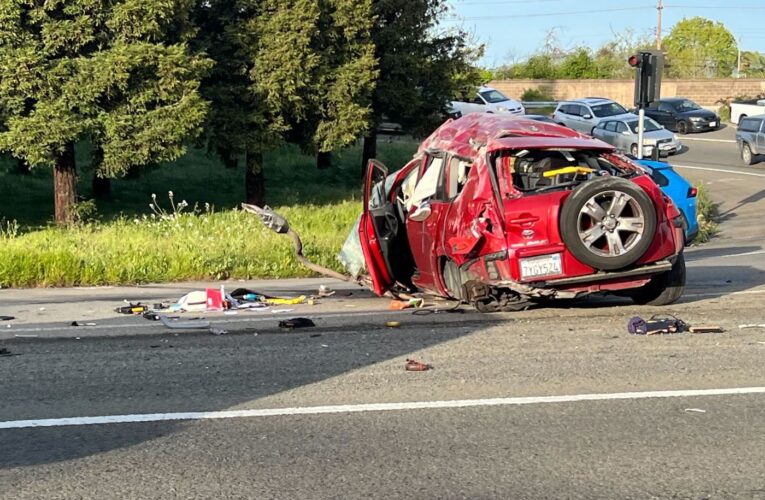 Driver dies after car flips on Interstate 880 in Fremont