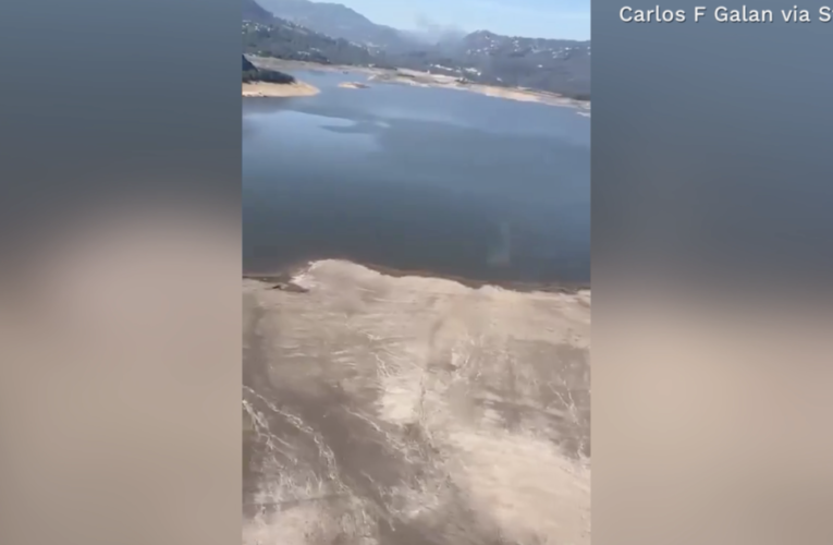 Water levels in main reservoirs for Bogota, Colombia, hit critically low levels