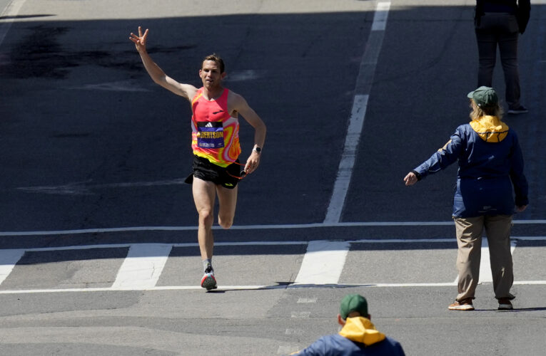 C.J. Albertson the top American finisher at the 2024 Boston Marathon