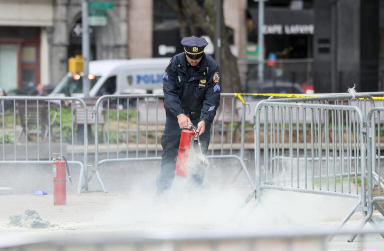 Man sets himself on fire near court where Trump’s trial is underway