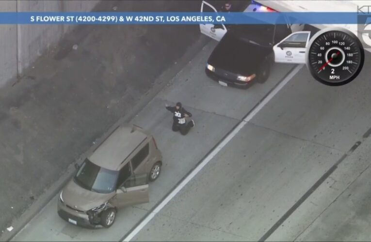 Pursuit ends with suspect’s arrest in South Los Angeles