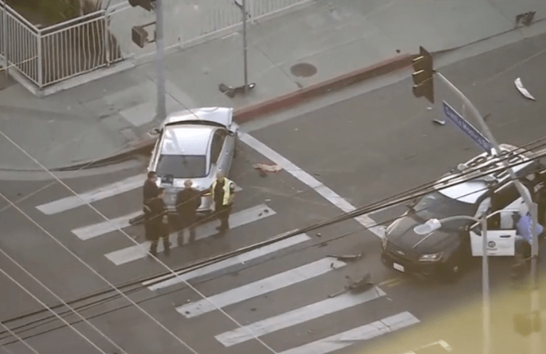 LAPD vehicle in fatal crash had emergency lights on, police say