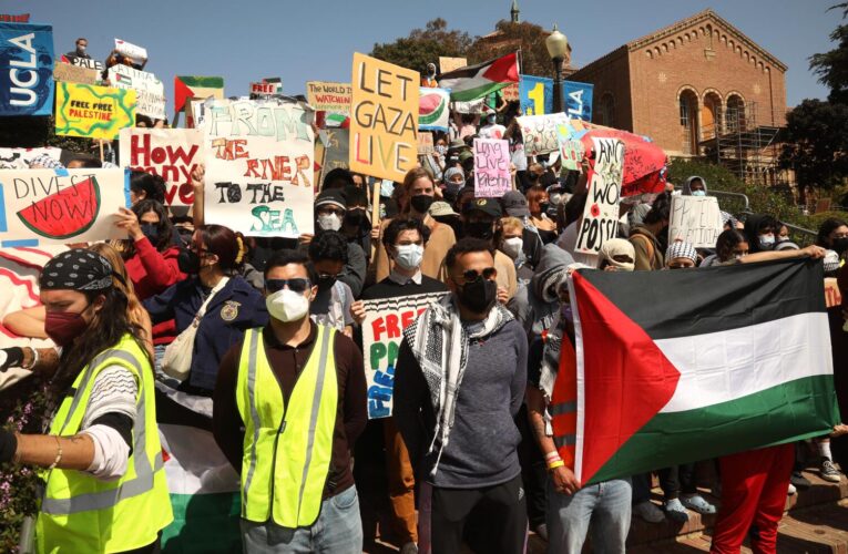 UCLA declares unlawful assembly; authorities poised to clear pro-Palestinian camp