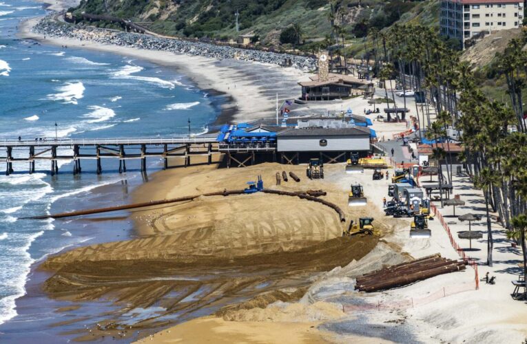 After months of delays and decades of waiting, fluffy sand is being delivered in San Clemente