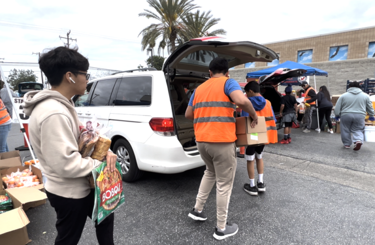Drive-thru food pantry feeds thousands in Southern California