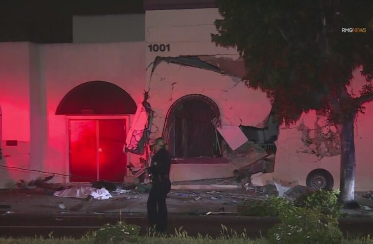 Church sustains heavy damage after fatal crash in Los Angeles