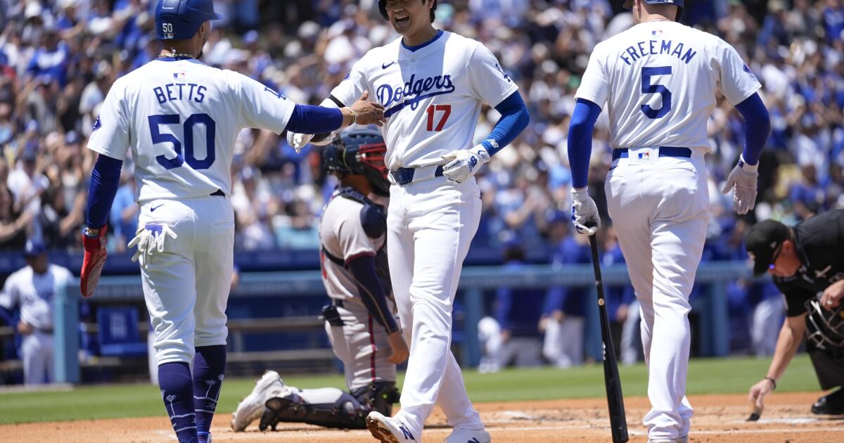 shohei-ohtani-hits-two-homers-as-dodgers-sweep-the-braves