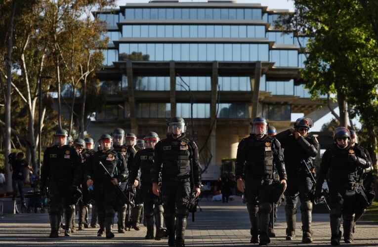 Police and pro-Palestinian protesters clash at UC San Diego after raid on encampment; dozens arrested