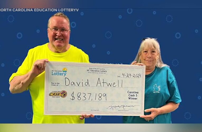 North Carolina man wins $837K from $1 lotto ticket after sister dreams he’d find gold