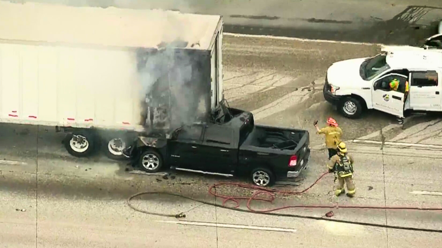 truck-pinned-under-big-rig-in-fiery-crash-on-los-angeles-co.-freeway