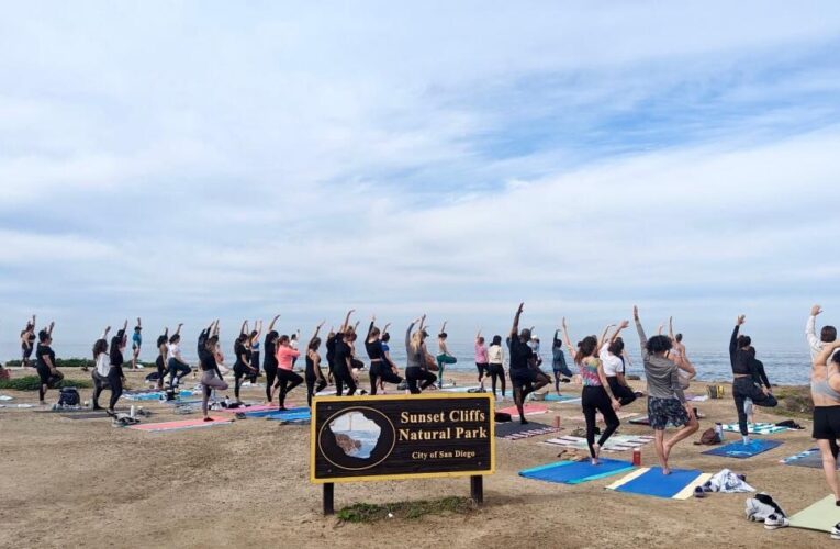 Namaste away: Rangers bar yoga classes at cliffside San Diego park