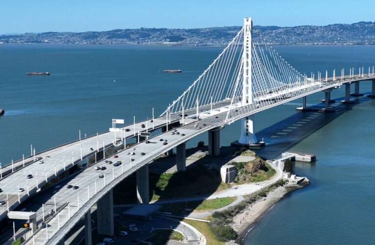 Eastbound lanes closed on Bay Bridge as crews put out grass fire