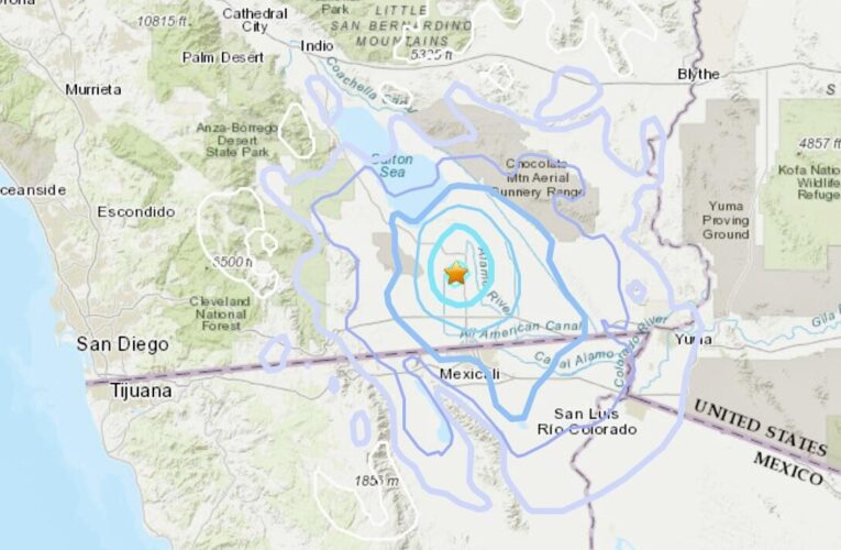A swarm of small earthquakes in Imperial Valley lightly shakes eastern San Diego County