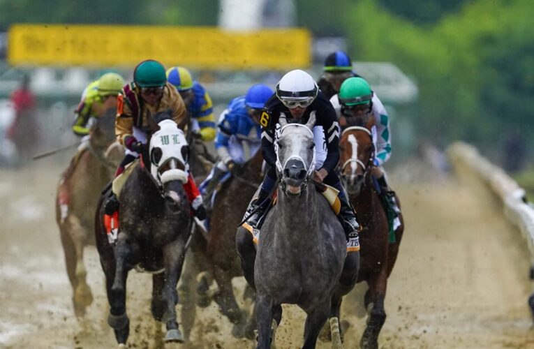 Seize the Day earns wire-to-wire Preakness Stakes win on muddy track