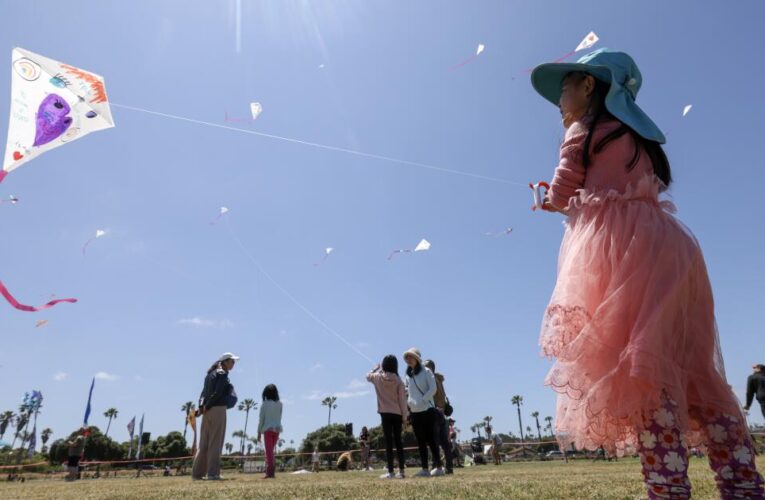 ‘Fun that doesn’t cost you anything’: Hundreds flock to the 77th annual Ocean Beach Kite Festival