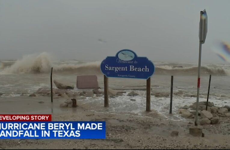 Beryl weakens to tropical storm after sweeping into TX as Cat. 1 hurricane; nearly 3M without power