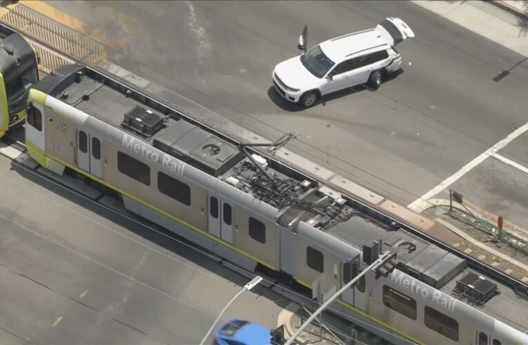 Train, vehicle collide in Expo Park