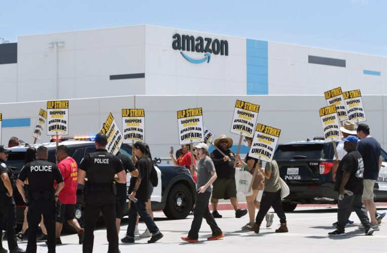 Amazon workers strike over alleged unfair labor practices at San Bernardino air hub
