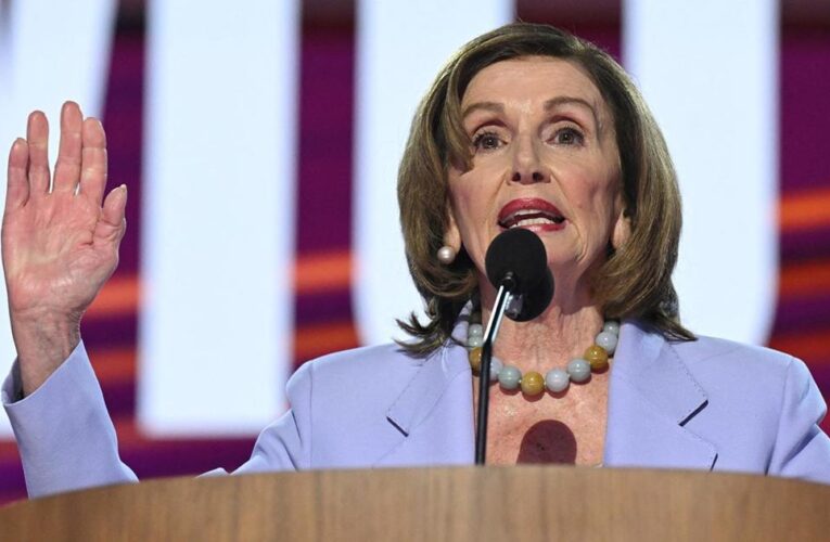 Former House Speaker Nancy Pelosi says Trump assaulted democracy on Jan. 6, applauds Harris at DNC