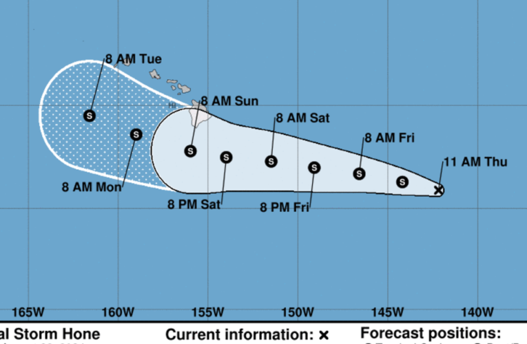 Tropical Storm Hone forms in Pacific, could impact Hawaii this weekend