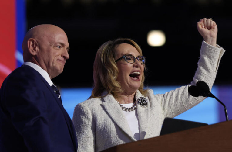 Gabby Giffords and husband Sen. Mark Kelly praise Harris at DNC