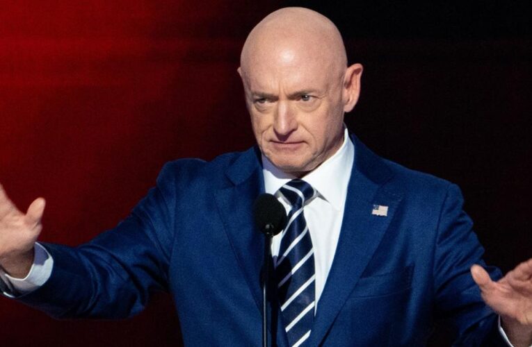 Watch: Sen. Mark Kelly bashes Trump for dealings with Russia in DNC speech