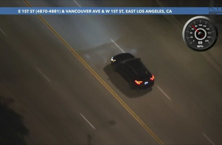 L.A. police in pursuit of stolen vehicle suspect