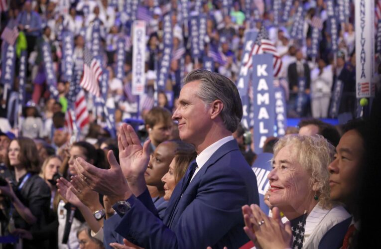 Gavin Newsom navigates new role behind Kamala Harris