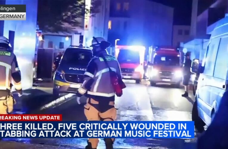 Knife attack at festival in Germany kills 3 people, seriously wounds at least 5, police say