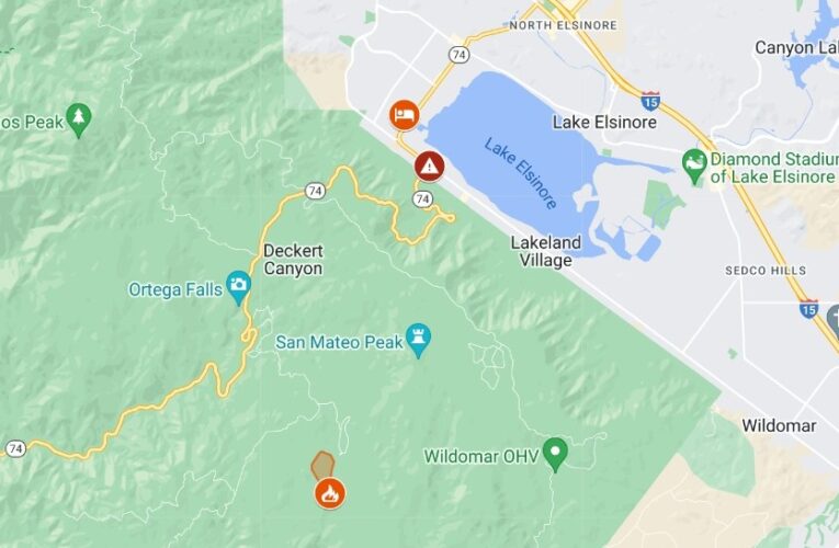 Map: This is where the Tenaja Fire near Lake Elsinore is burning