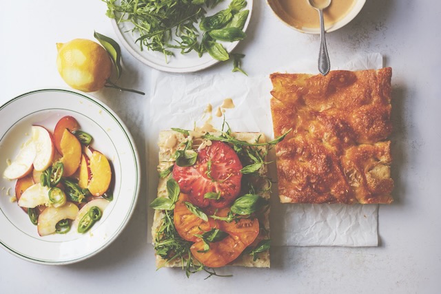 Easy weeknight meals: Tomato, Peach and Tahini Sandwiches for summer