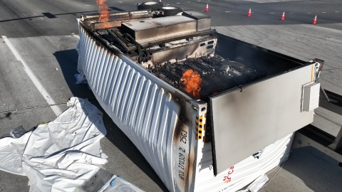 Vincent Thomas Bridge remains closed due to crash, battery fire in San Pedro