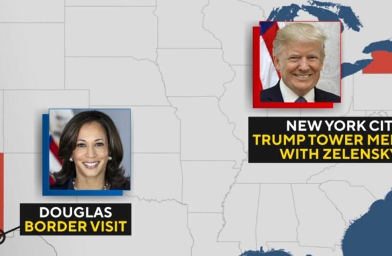 Kamala Harris headed to the border, Trump meets with Zelenskyy