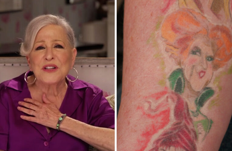 “No. Oh my goodness!”  Bette Midler reacts to fan’s ‘Hocus Pocus’ tattoo