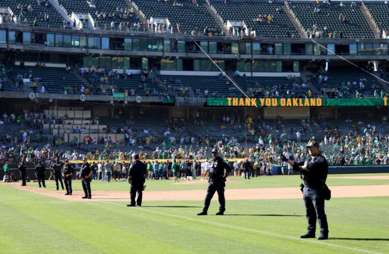 Few arrests during Oakland A’s final game at Coliseum, OPD reports