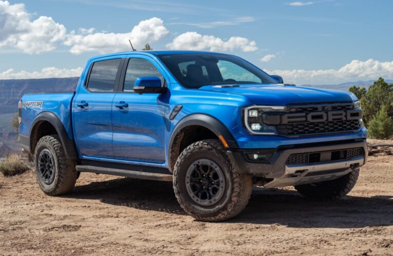 The 2024 Ford Ranger SuperCrew 4×4 Raptor midsize pickup truck