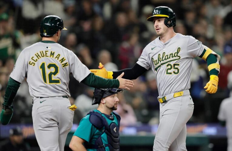 Oakland A’s lose penultimate game in extra innings, but not before Langeliers’ dramatic homer in ninth