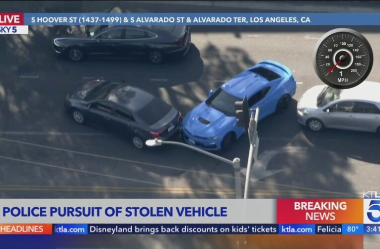 Camaro thief leads L.A. police on high-speed chase