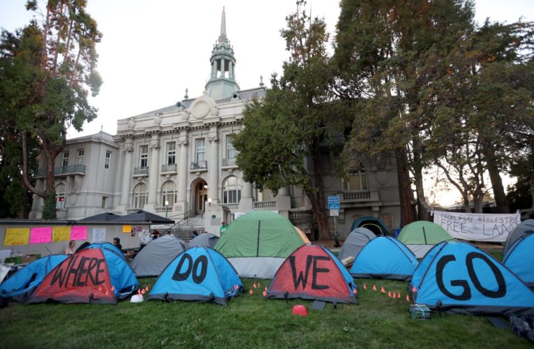 Berkeley’s homeless population demands attention with Old City Hall protest encampment