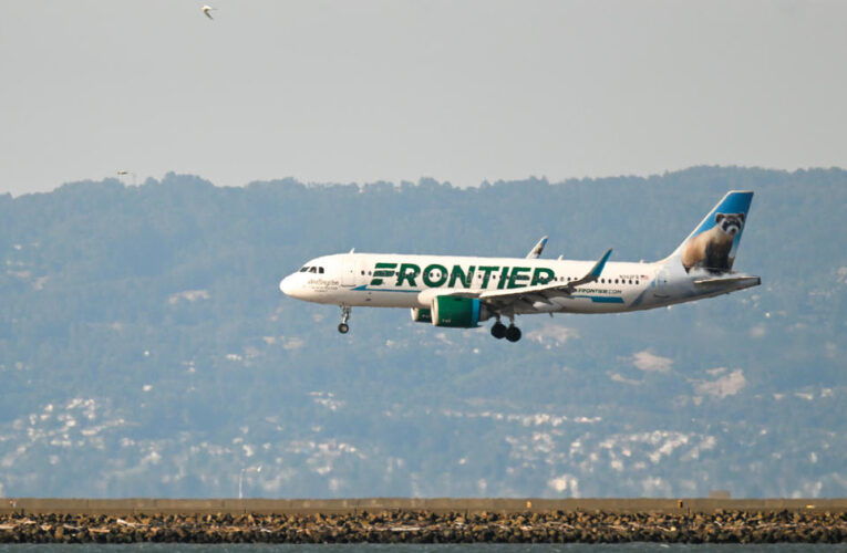 Frontier flight catches fire while landing at Las Vegas airport