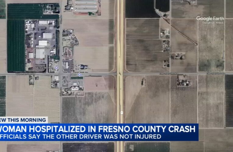 Woman hospitalized following crash on Highway 41 in Fresno County, CHP says