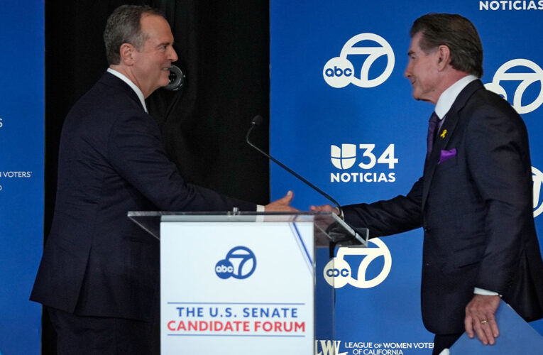 Adam Schiff and Steve Garvey discuss top issues facing California during U.S. Senate Candidate Forum