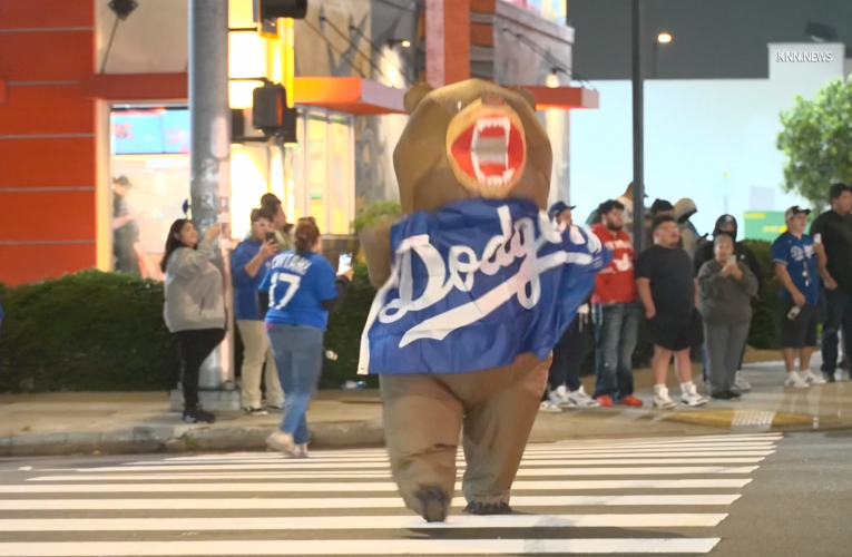 Dodger fans take to the streets in East Los Angeles