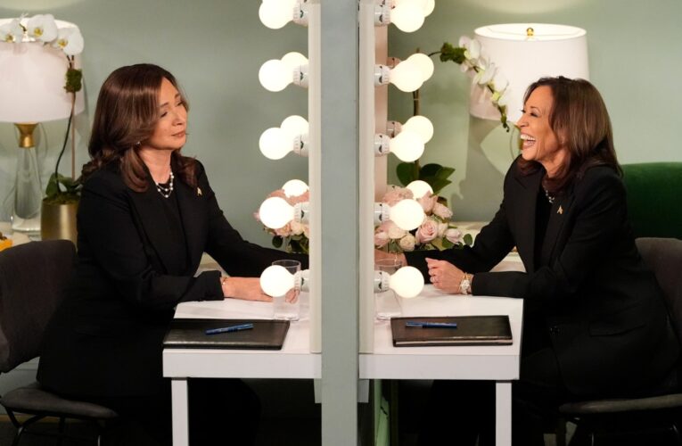 Harris appears on ‘Saturday Night Live’ as mirror image of Maya Rudolph