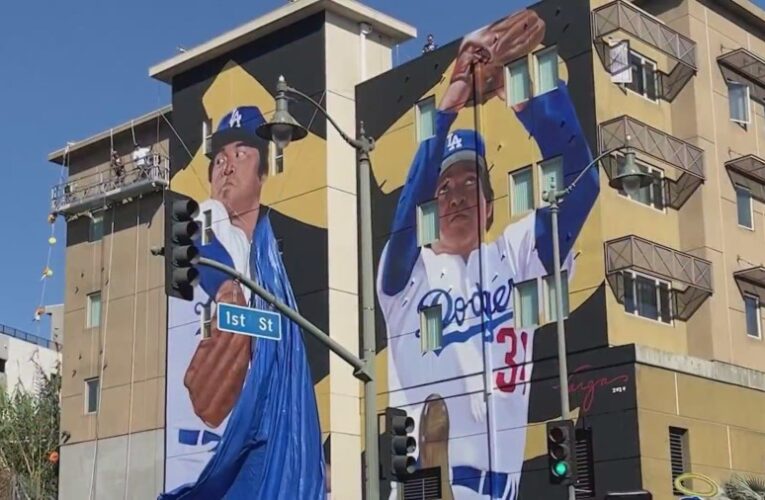 Late Dodgers pitcher Fernando Valenzuela mural unveiled in Los Angeles