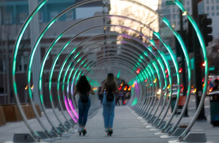 Burning Man light sculpture dazzles downtown San Jose