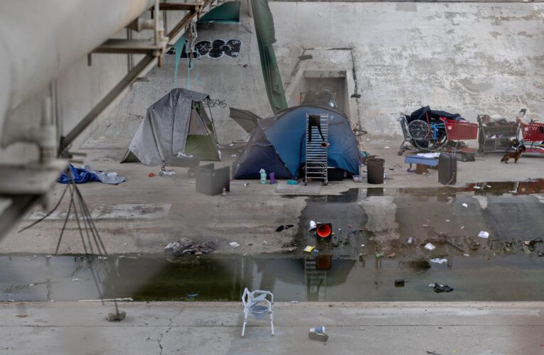 State sues Southern California city that’s banned new homeless shelters