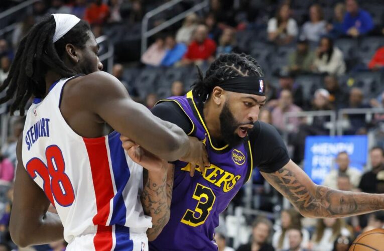 Anthony Davis and LeBron James can’t mask Lakers’ issues in loss to Pistons