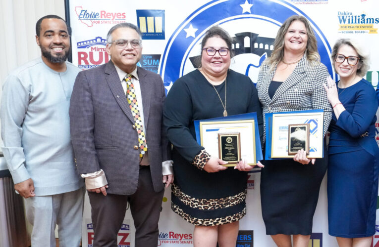 Two RUSD Teachers Honored at Rialto Democratic Club Awards Ceremony