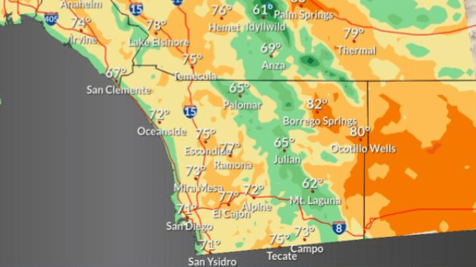 Red Flag Warning issued for San Diego County valleys and mountains